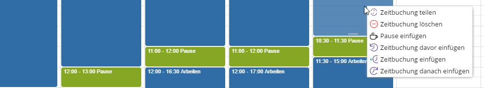 teilen-löschen-einfügen-von-zeitbuchungen