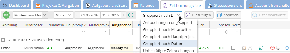 filter-gruppierungsfunktionen