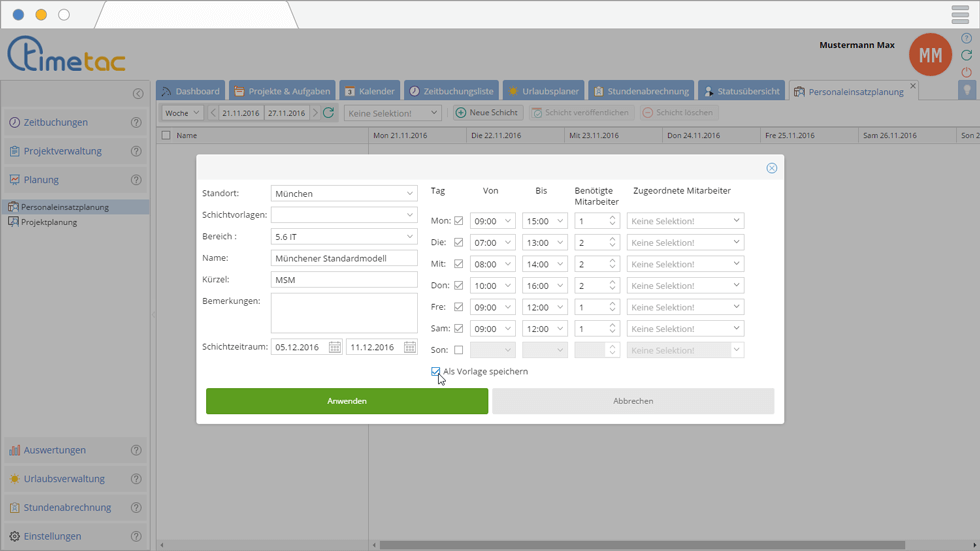 personaleinsatzplanung