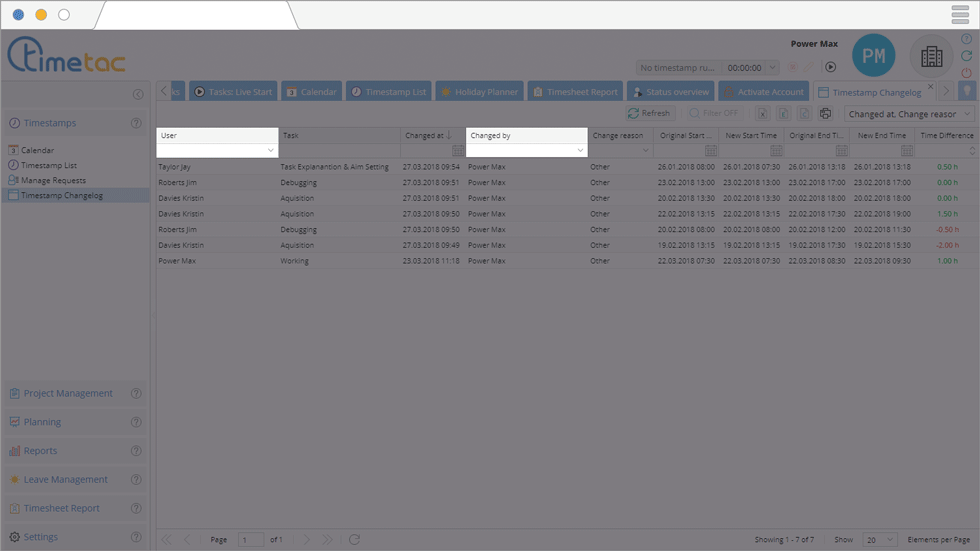 timestamp-changelog-adaption